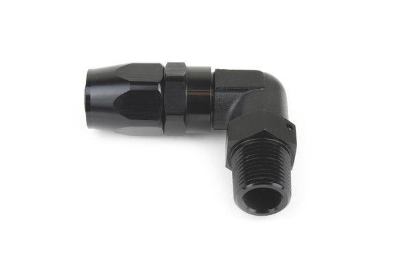 RaceFlux: 90-DEGREE Swivel AN Hose End to Male O-Ring Boss Fitting