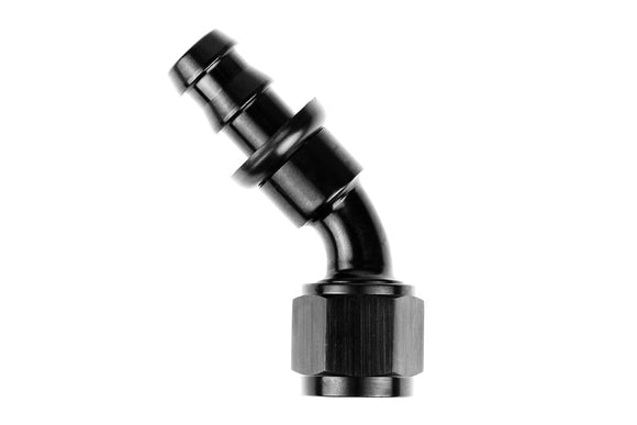 RaceFlux: 45-DEGREE Push-Lock Hose End Fitting